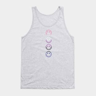 Genderfluid Pride Smiley Tank Top